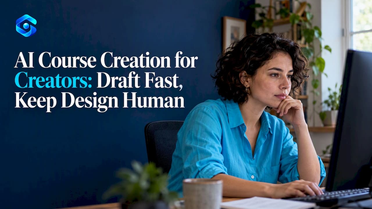 AI Course Creation for Creators: Draft Fast, Keep Design Human