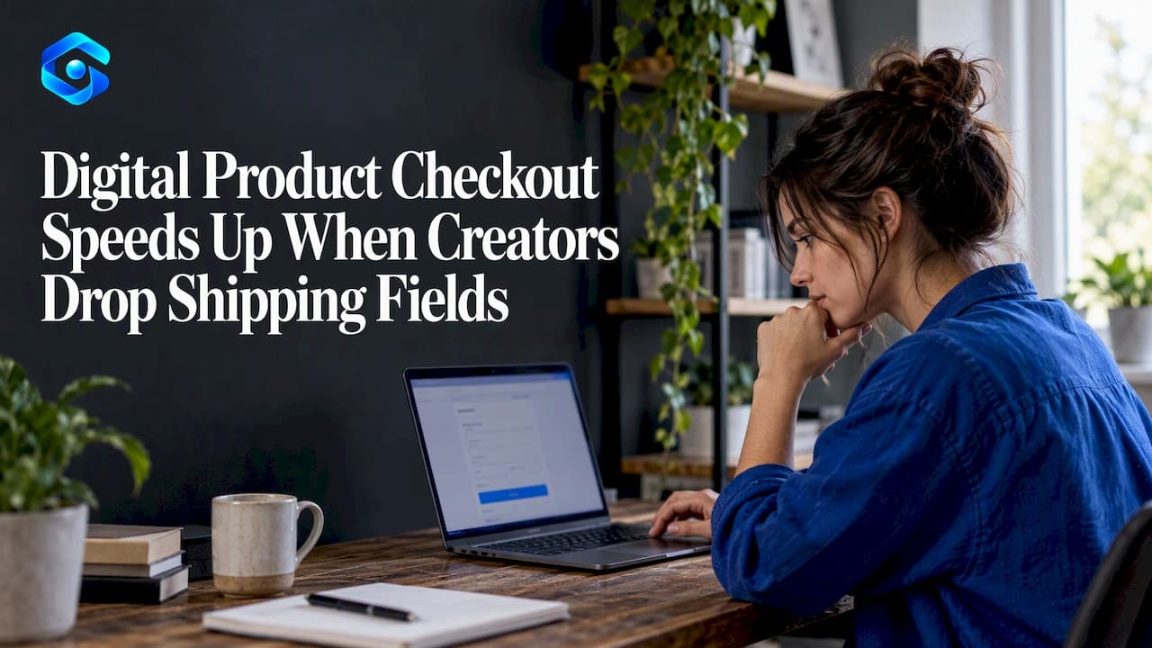 Digital Product Checkout Speeds Up When Creators Drop Shipping Fields